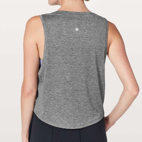 Lululemon Knot Gonna Fly Tank Heathered Black - Picture 2 of 8